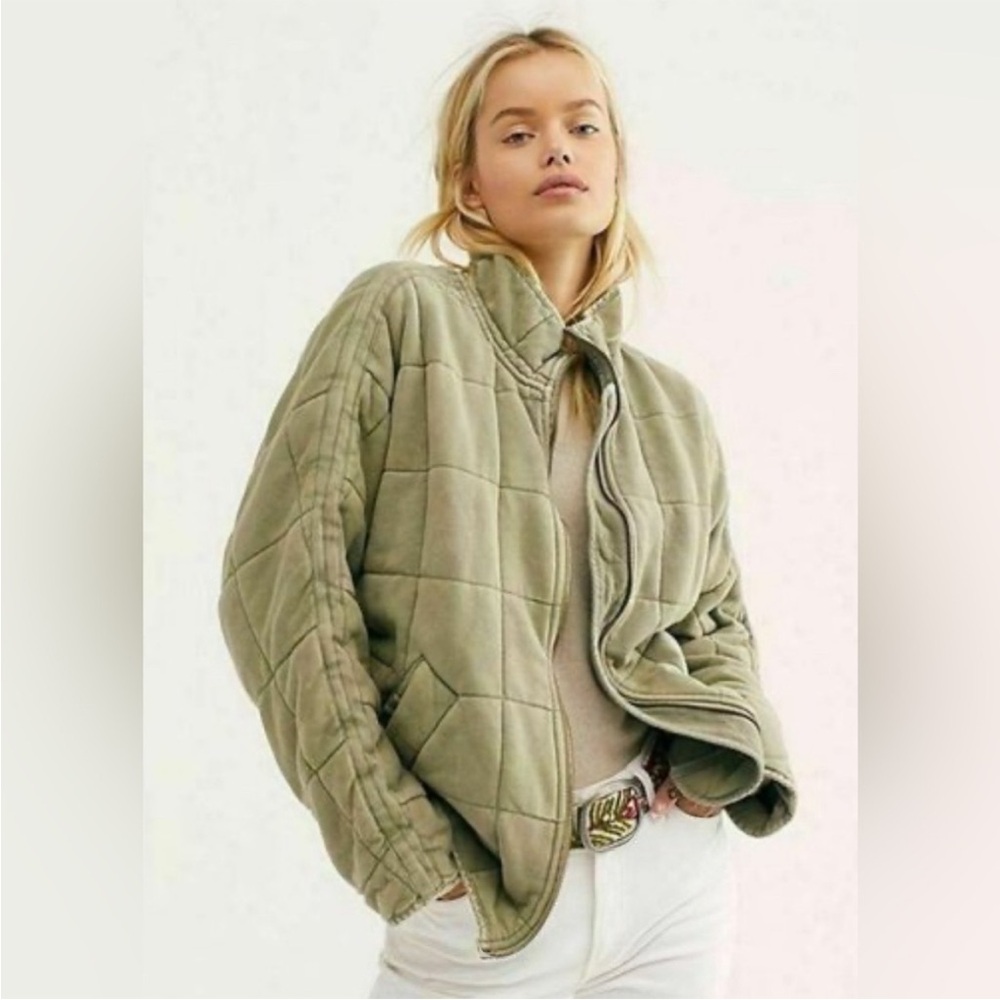 Free people Dolman Quilted Knit Jacket